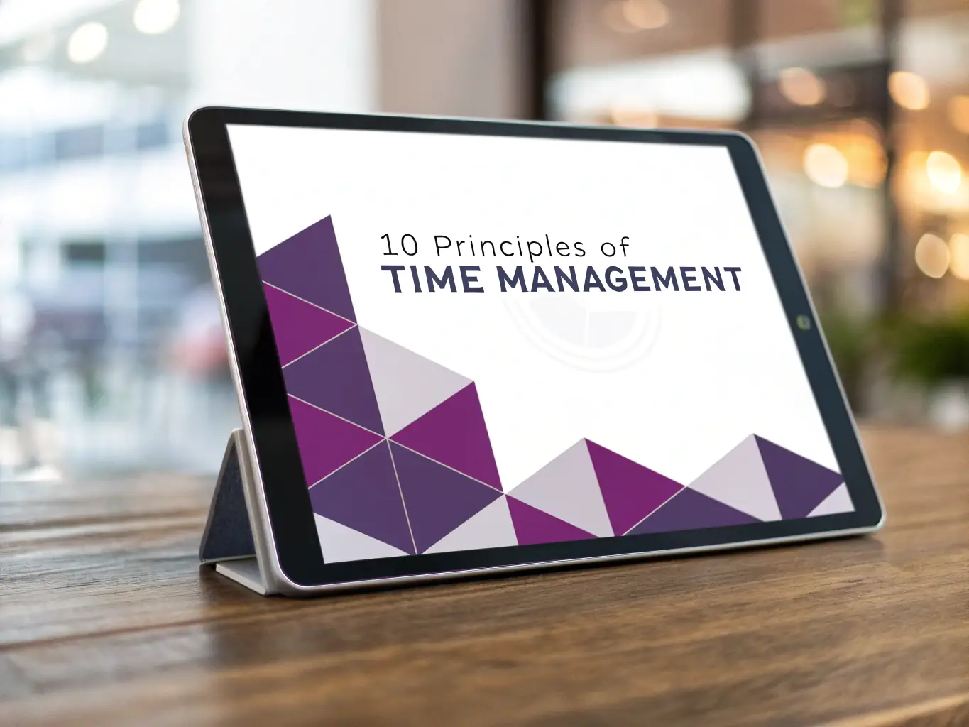 An article cover with the title 'Time Management Tips'.