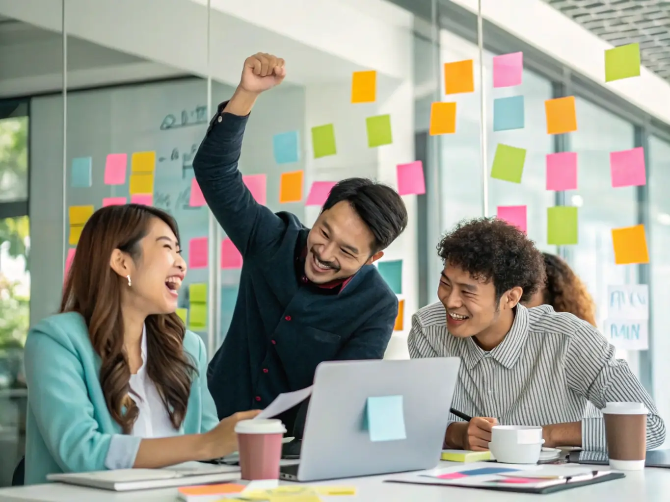 A professional in a workshop setting, actively participating in a group discussion, with focus on engagement and collaborative learning.